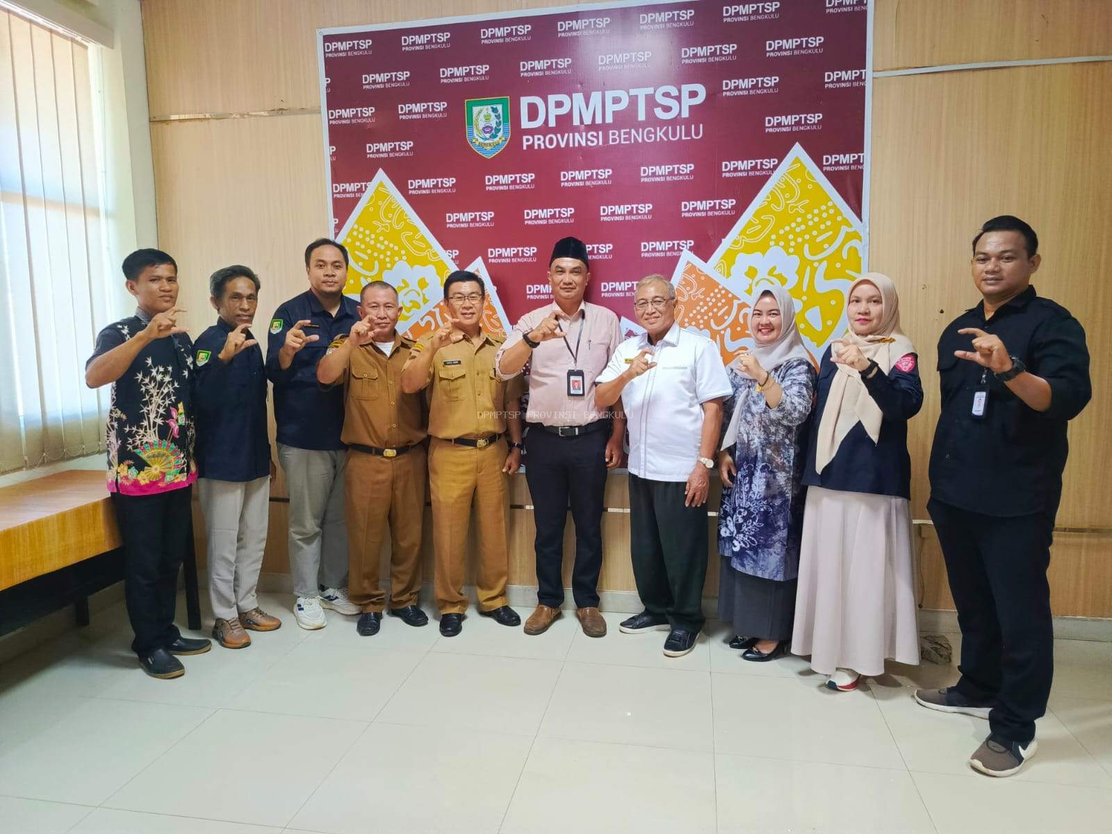 Visitasi Komisi Informasi Provinsi Bengkulu ke Dinas  PMPTSP Provinsi Bengkulu